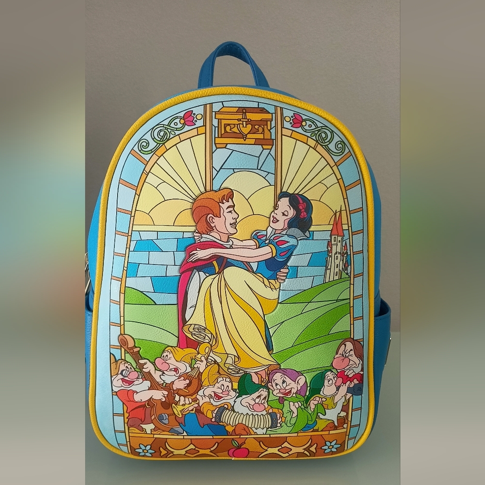 LOUNGEFLY SNOW WHITE STAINED GLASS MINI BACKPACK - Picture 4 of 4